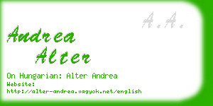 andrea alter business card